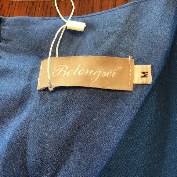 NWT Blue Ruffle sleeve Dress - Picture 6 of 14